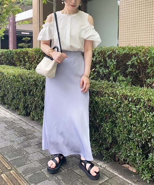 FRAY I.D（フレイアイディー）の「フリルスリーブカットトップス（シャツ/ブラウス・レディース・モカ/ホワイト/ブラック・FREE）」の16枚目の写真