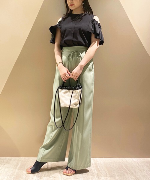 FRAY I.D（フレイアイディー）の「フリルスリーブカットトップス（シャツ/ブラウス・レディース・モカ/ホワイト/ブラック・FREE）」の17枚目の写真