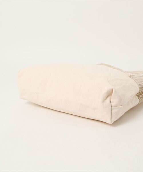 Samansa Mos2 blue（サマンサモスモスブルー）の「メッシュ＆キャンバスセットトートバッグ（トートバッグ・レディース・キナリ/ベージュ/モカ・ﾌﾘ-）」の4枚目の写真