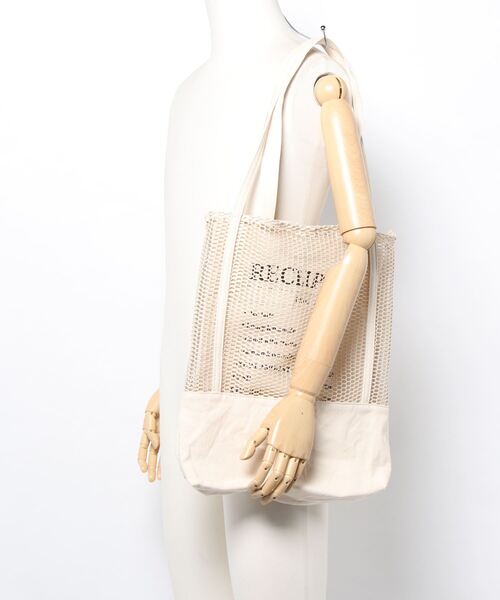 Samansa Mos2 blue（サマンサモスモスブルー）の「メッシュ＆キャンバスセットトートバッグ（トートバッグ・レディース・キナリ/ベージュ/モカ・ﾌﾘ-）」の5枚目の写真