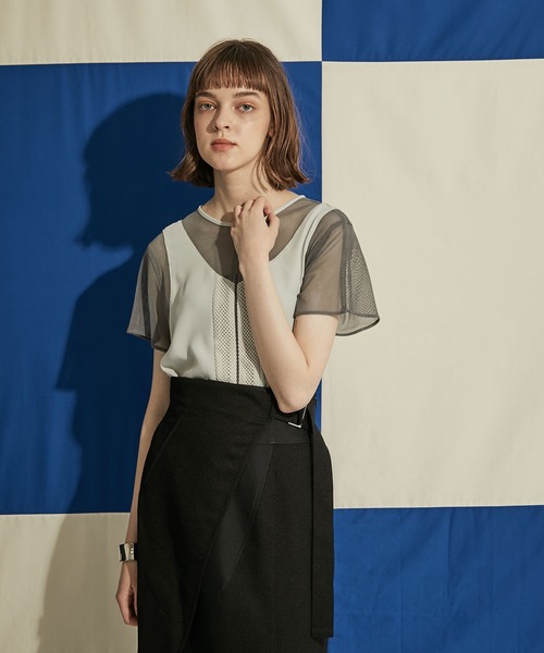 【UNITED TOKYO】チェッカーメッシュブラウス 新品 UNITED TOKYO（ユナイテッドトウキョウ）の「チェッカーメッシュ