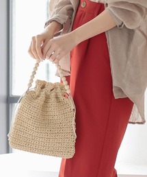 KOBE LETTUCE | ウッドハンドル巾着ショルダーバッグ(ショルダーバッグ)