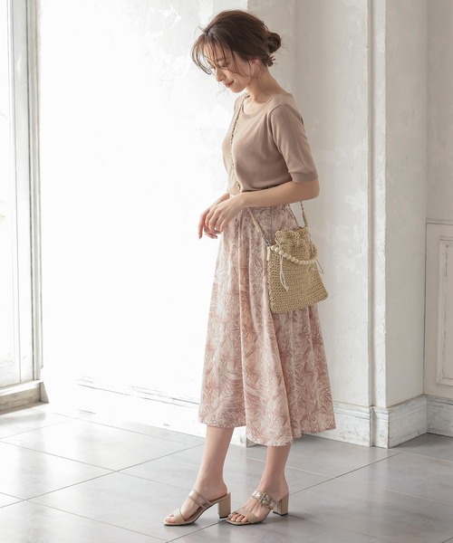 KOBE LETTUCE(コウベレタス)の「ウッドハンドル巾着ショルダーバッグ(ショルダーバッグ・レディース・グリーン/グレイッシュベージュ/ピンク/ライトベージュ・FREE)」の14枚目の写真