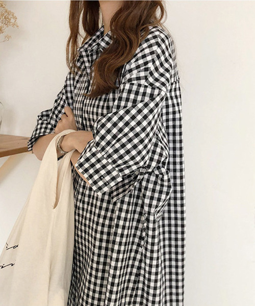 AMELY（エミリー）の「ロングシャツワンピース（ワンピース・レディース・ベージュ/ブラック/グレー系その他/ブルー系その他・C/フリー）」の15枚目の写真