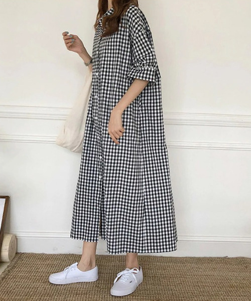 AMELY（エミリー）の「ロングシャツワンピース（ワンピース・レディース・ベージュ/ブラック/グレー系その他/ブルー系その他・C/フリー）」の13枚目の写真