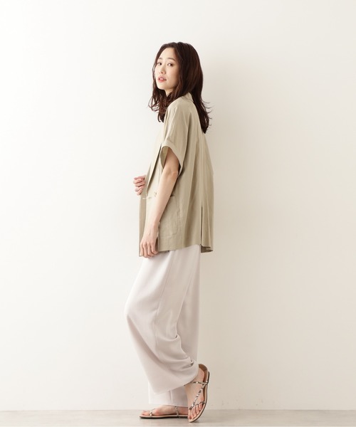 NATURAL BEAUTY BASIC（ナチュラルビューティーベーシック）の「リネン混リラックステーラードジャケット/0171255670（テーラードジャケット・レディース・ブラウン/ベージュ・SMALL/MEDIUM）」の15枚目の写真