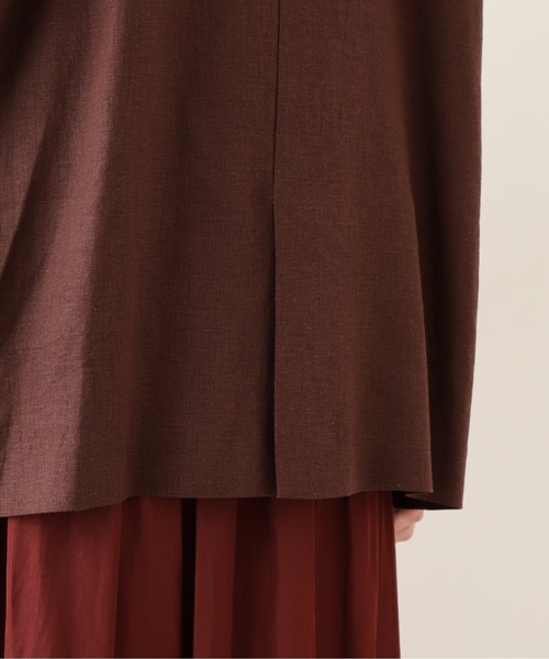 NATURAL BEAUTY BASIC（ナチュラルビューティーベーシック）の「リネン混リラックステーラードジャケット/0171255670（テーラードジャケット・レディース・ブラウン/ベージュ・SMALL/MEDIUM）」の11枚目の写真