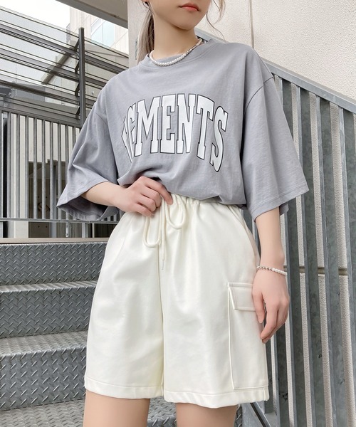 Figments（フィグメンツ）の「カレッジロゴTシャツ（Tシャツ/カットソー・レディース・ブラック/グレー/カーキ/ブルー・S/M/MEDIUM/SMALL）」の12枚目の写真