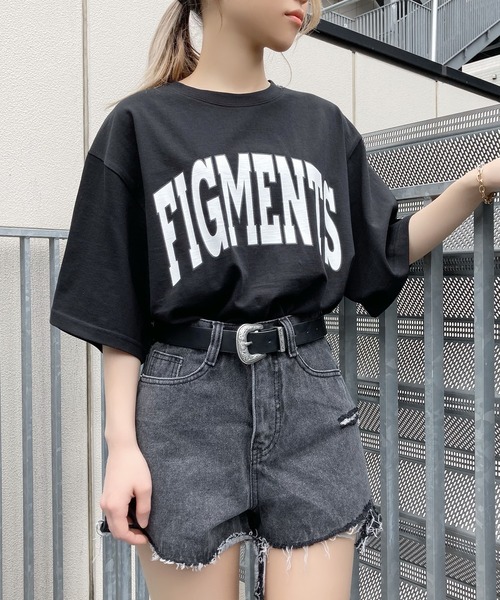 Figments（フィグメンツ）の「カレッジロゴTシャツ（Tシャツ/カットソー・レディース・ブラック/グレー/カーキ/ブルー・S/M/MEDIUM/SMALL）」の11枚目の写真