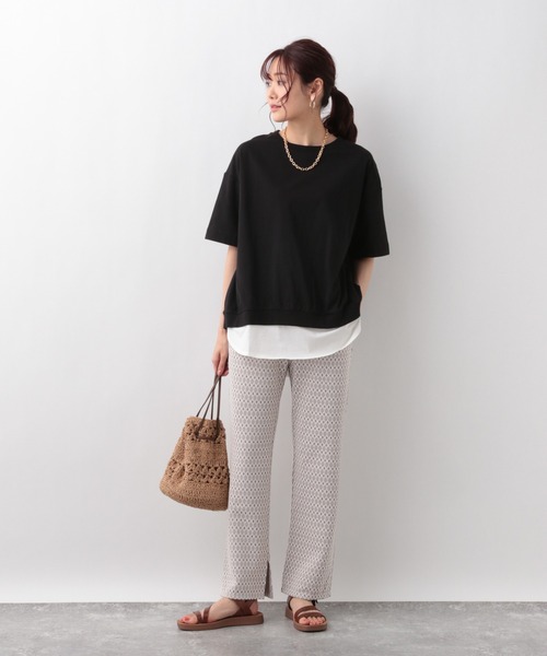 GLOBAL WORK（グローバルワーク）の「カットジャガードパンツ/950397（その他パンツ・レディース・ホワイト/ブラック・FREE）」の12枚目の写真