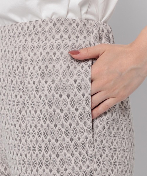 GLOBAL WORK（グローバルワーク）の「カットジャガードパンツ/950397（その他パンツ・レディース・ホワイト/ブラック・FREE）」の6枚目の写真