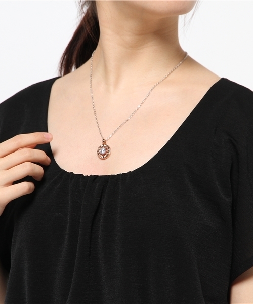 WEGO(ウィゴー)の「WEGO/ストーンサークルネックレス(ネックレス・メンズ・ピンク・FREE)」の2枚目の写真