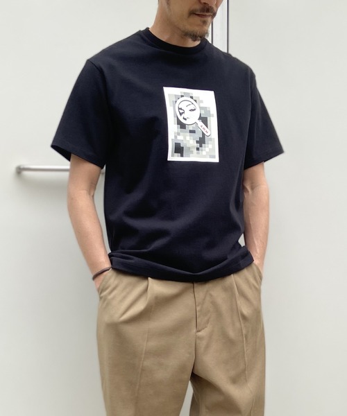 PARKS TOKYO SELECT（パークストウキョウセレクト）の「<AWM>MOSAIC ACTRESS半袖Tシャツ（Tシャツ/カットソー・メンズ・ブラック/ホワイト・LARGE/MEDIUM）」の7枚目の写真