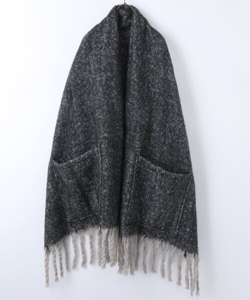 frames RAY CASSIN（フレームスレイカズン）の「ツイード柄2WAY大判ストール（ストール/ショール・レディース・ブラック/ブラウン・FREE）」の2枚目の写真