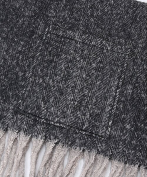frames RAY CASSIN（フレームスレイカズン）の「ツイード柄2WAY大判ストール（ストール/ショール・レディース・ブラック/ブラウン・FREE）」の3枚目の写真