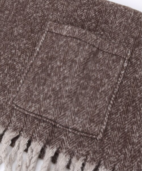 frames RAY CASSIN（フレームスレイカズン）の「ツイード柄2WAY大判ストール（ストール/ショール・レディース・ブラック/ブラウン・FREE）」の5枚目の写真