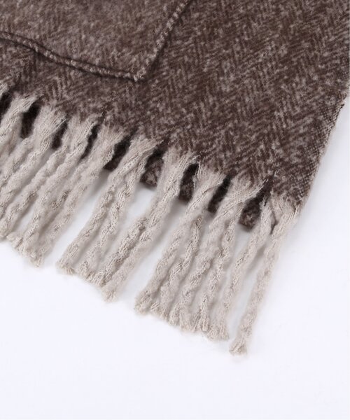 frames RAY CASSIN（フレームスレイカズン）の「ツイード柄2WAY大判ストール（ストール/ショール・レディース・ブラック/ブラウン・FREE）」の6枚目の写真