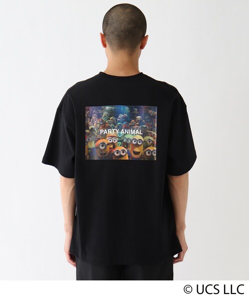 MINIONS（ミニオンズ）の「◆MINION ミニオン / バックプリント  コットン半袖Tシャツ（Tシャツ/カットソー・メンズ・アイボリー/ブラック/ベージュ・02/03/04）」の11枚目の写真