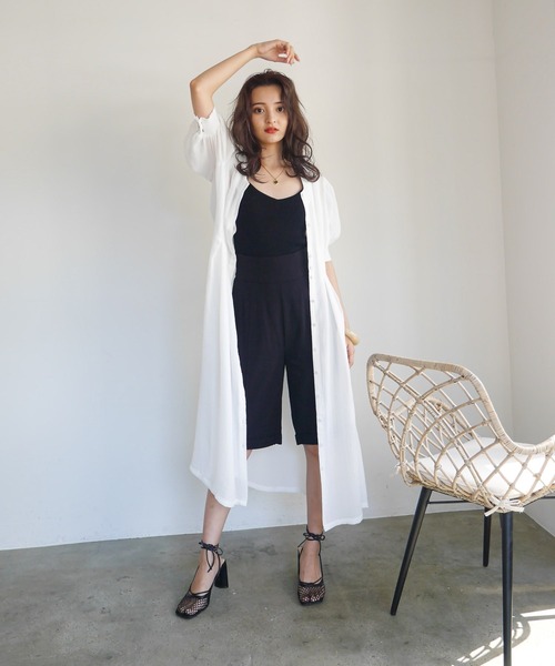 LADYMADE(レディメイド)の「ウエストタックパワショルワンピース(ワンピース・レディース・オフホワイト/イエロー/その他1・FREE)」の4枚目の写真