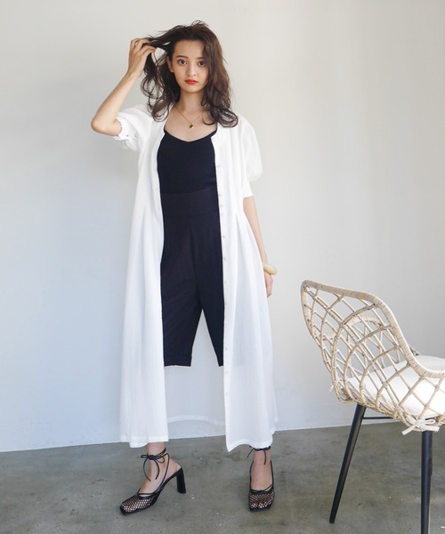 LADYMADE(レディメイド)の「ウエストタックパワショルワンピース(ワンピース・レディース・オフホワイト/イエロー/その他1・FREE)」の5枚目の写真