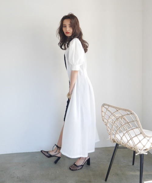 LADYMADE(レディメイド)の「ウエストタックパワショルワンピース(ワンピース・レディース・オフホワイト/イエロー/その他1・FREE)」の9枚目の写真