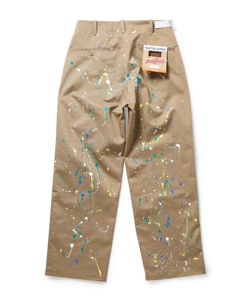 UNIVERSAL OVERALL（ユニバーサルオーバーオール）の「【UNIVERSAL OVERALL 別注】HAND PAINT WIDE TROUSERS（チノパンツ・メンズ・ベージュ/カーキ・S/L/M/XL）」の11枚目の写真