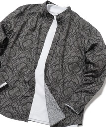 MEN'S BIGI | 《archives》ペイズリー柄バンドカラーシャツ　made in japan(シャツ/ブラウス)