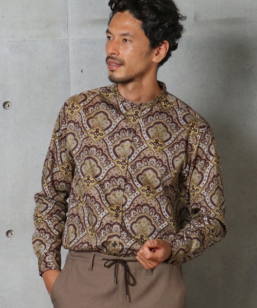 MEN'S BIGI（メンズビギ）の「《archives》ペイズリー柄バンドカラーシャツ　made in japan（シャツ/ブラウス・メンズ・グレー系その他/ブラウン系その他・01/02/03）」の15枚目の写真