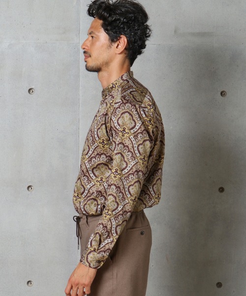 MEN'S BIGI（メンズビギ）の「《archives》ペイズリー柄バンドカラーシャツ　made in japan（シャツ/ブラウス・メンズ・グレー系その他/ブラウン系その他・01/02/03）」の16枚目の写真