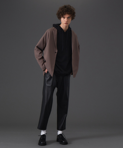 MYSELF ABAHOUSE(マイセルフアバハウス)の「【MYSELF ABAHOUSE】セットアップ対応 POLY WOOLLY TWILL ポリウーリーツイル オーバーサイズ ジャケット(テーラードジャケット・メンズ・ブラック/グレイッシュブルー/ベージュ/カーキ/グレイッシュベージュ・46/48)」の22枚目の写真