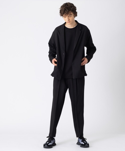 MYSELF ABAHOUSE(マイセルフアバハウス)の「【MYSELF ABAHOUSE】セットアップ対応 POLY WOOLLY TWILL ポリウーリーツイル オーバーサイズ ジャケット(テーラードジャケット・メンズ・ブラック/グレイッシュブルー/ベージュ/カーキ/グレイッシュベージュ・46/48)」の7枚目の写真