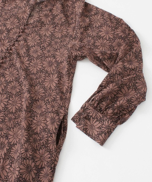 ITEMS URBANRESEARCH（アイテムズ アーバンリサーチ）の「花柄ラグランワンピース（ワンピース・レディース・ブラック系その他/ブラウン系その他/ベージュ系その他/グリーン系その他・SMALL/FREE）」の8枚目の写真