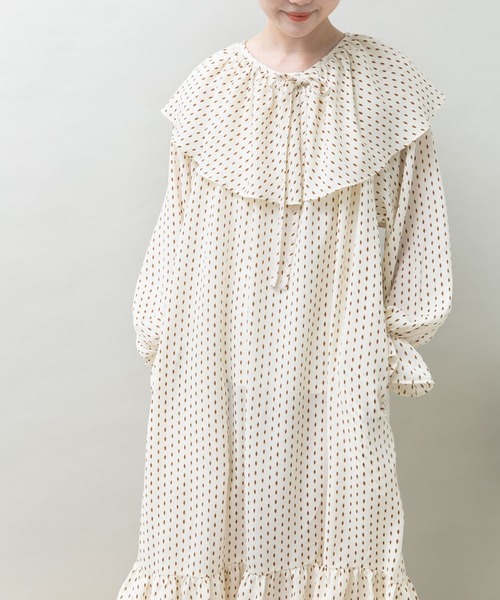 UR Lab.（アーバンリサーチラボ）の「衿付きダイヤドットワンピース（ワンピース・レディース・ブラック/アイボリー・FREE）」の17枚目の写真