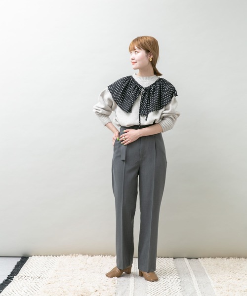 UR Lab.（アーバンリサーチラボ）の「衿付きダイヤドットワンピース（ワンピース・レディース・ブラック/アイボリー・FREE）」の15枚目の写真