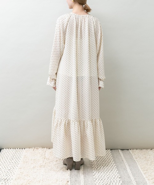 UR Lab.（アーバンリサーチラボ）の「衿付きダイヤドットワンピース（ワンピース・レディース・ブラック/アイボリー・FREE）」の12枚目の写真