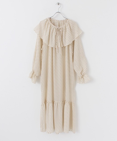 UR Lab.（アーバンリサーチラボ）の「衿付きダイヤドットワンピース（ワンピース・レディース・ブラック/アイボリー・FREE）」の16枚目の写真