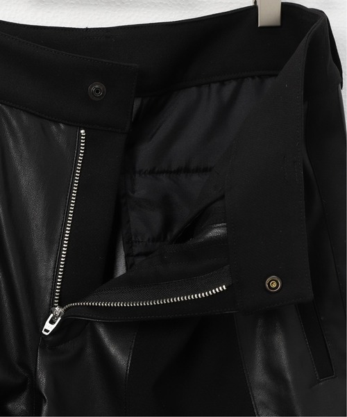 AVALONE(アヴァロン)の「【AVALONE / アヴァロン】SYNTHETIC LEATHER MIX TP PANTS(スラックス・メンズ・ブラック・2)」の3枚目の写真