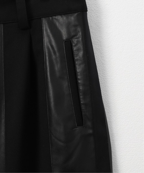AVALONE(アヴァロン)の「【AVALONE / アヴァロン】SYNTHETIC LEATHER MIX TP PANTS(スラックス・メンズ・ブラック・2)」の8枚目の写真