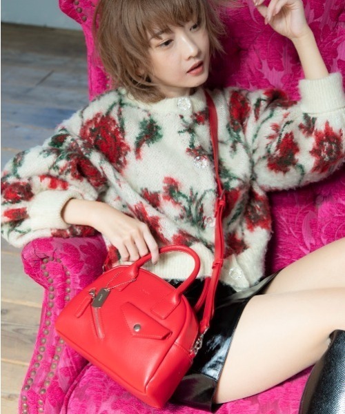 jouetie(ジュエティ)の「【jouetie/ジュエティ】ライダースミニボストンバッグ(ボストンバッグ・レディース・ブラック/ダークグリーン/ダークブラウン/ベージュ/ネイビー/レッド/アイボリー/キャメル/ワイン/シルバー・FREE)」の22枚目の写真