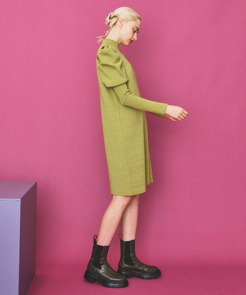 INella（イネラ）の「【INella(イネラ)】チェルシーミドルブーツ（ブーツ・レディース・ブラック/カーキ/アイボリー・1/2）」の8枚目の写真