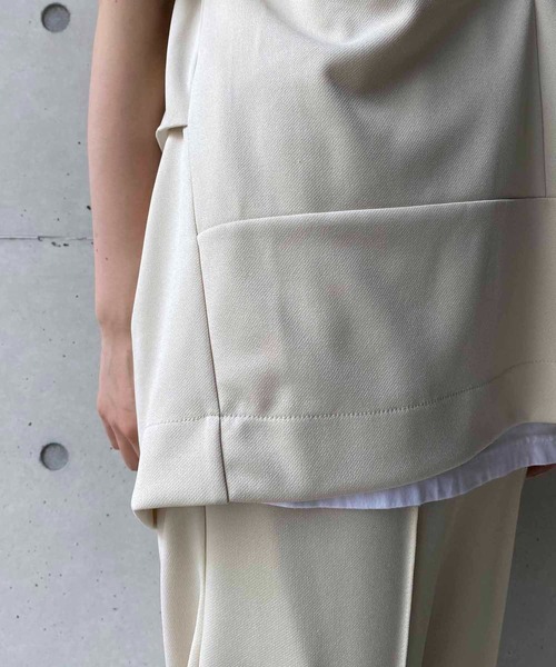 CAPRICIEUX LE'MAGE（カプリシューレマージュ）の「深Vネックベスト（ベスト・レディース・ブラック/アイボリー・FREE）」の11枚目の写真