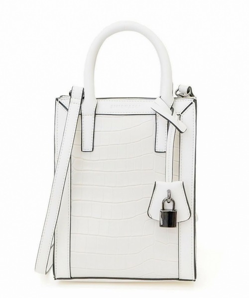 ADPOSION（アドポーション）の「【SMIR NASLI / サミールナスリ】スクエア型ミディアム2WAYトートバック（トートバッグ・レディース・グレイッシュベージュ/ナチュラル/ブラック/オフホワイト・FREE）」の2枚目の写真