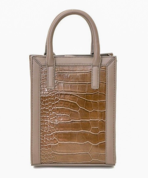 ADPOSION（アドポーション）の「【SMIR NASLI / サミールナスリ】スクエア型ミディアム2WAYトートバック（トートバッグ・レディース・グレイッシュベージュ/ナチュラル/ブラック/オフホワイト・FREE）」の8枚目の写真