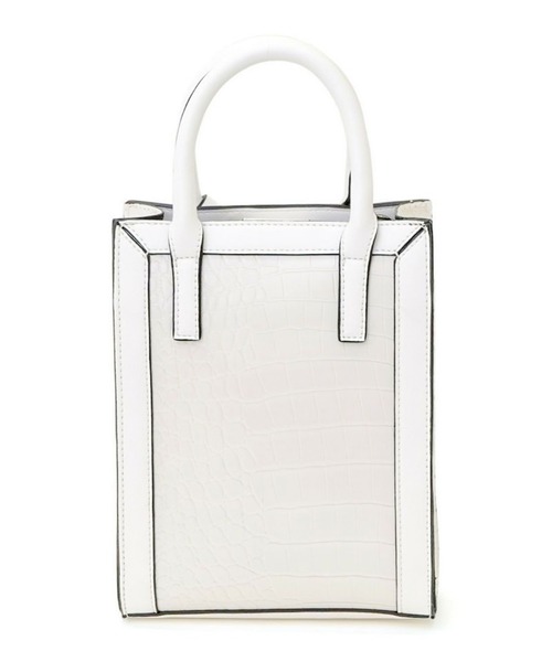 ADPOSION（アドポーション）の「【SMIR NASLI / サミールナスリ】スクエア型ミディアム2WAYトートバック（トートバッグ・レディース・グレイッシュベージュ/ナチュラル/ブラック/オフホワイト・FREE）」の5枚目の写真