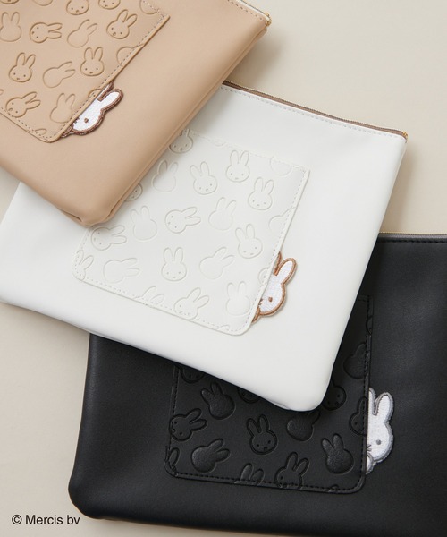 natural couture(ナチュラルクチュール)の「Pocket miffy ミニフラットポーチ(ポーチ・レディース・ブラック/ベージュ/アイボリー・FREE)」の18枚目の写真
