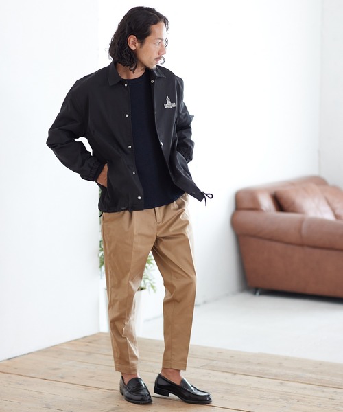 CAMBIO(カンビオ)の「mj8166-DC刺繍コーチジャケット(ブルゾン・メンズ・ブラック/ベージュ/スモークピンク・S/M/L)」の17枚目の写真