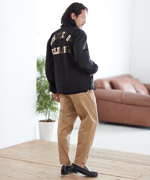 CAMBIO(カンビオ)の「mj8166-DC刺繍コーチジャケット(ブルゾン・メンズ・ブラック/ベージュ/スモークピンク・S/M/L)」の13枚目の写真