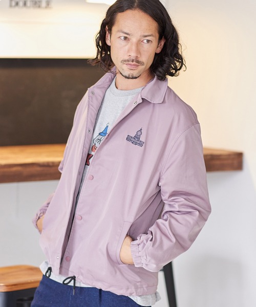 CAMBIO(カンビオ)の「mj8166-DC刺繍コーチジャケット(ブルゾン・メンズ・ブラック/ベージュ/スモークピンク・S/M/L)」の7枚目の写真