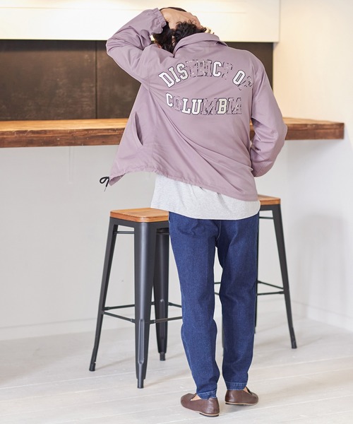 CAMBIO(カンビオ)の「mj8166-DC刺繍コーチジャケット(ブルゾン・メンズ・ブラック/ベージュ/スモークピンク・S/M/L)」の22枚目の写真