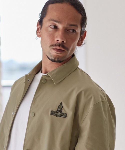 CAMBIO(カンビオ)の「mj8166-DC刺繍コーチジャケット(ブルゾン・メンズ・ブラック/ベージュ/スモークピンク・S/M/L)」の18枚目の写真